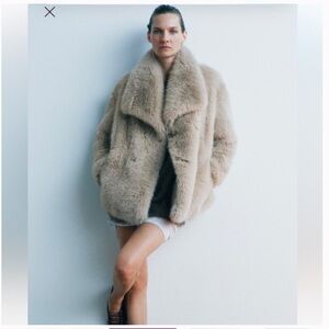 Zara Short Faux Fur Jacket